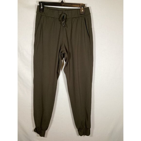 JISAI Nylon Pants Olive Green Jogger Drawstring Gorpcore Activewear Womens Small - Picture 1 of 8
